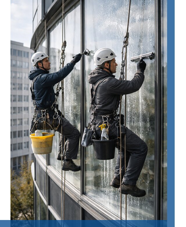 Мойка панорамных окон в Твери от 380 р. заказать у ВЫСОТНИК-Твр
