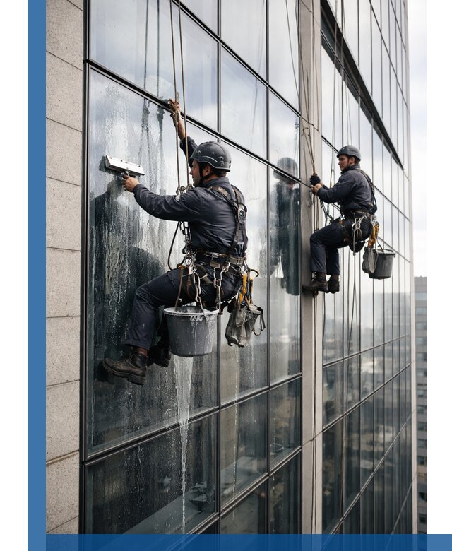 Профессиональная мойка стеклянных фасадов зданий в Твери