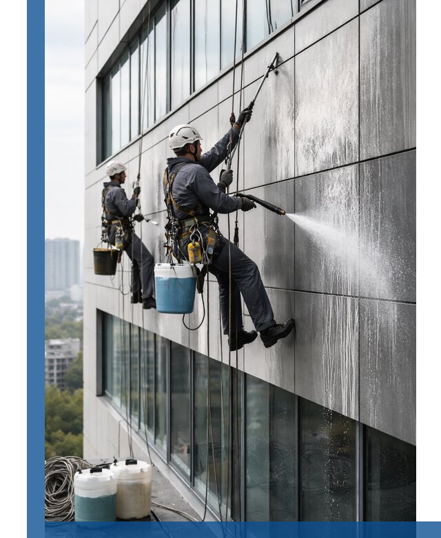 Профессиональная мойка вентилируемых фасадов в Твери