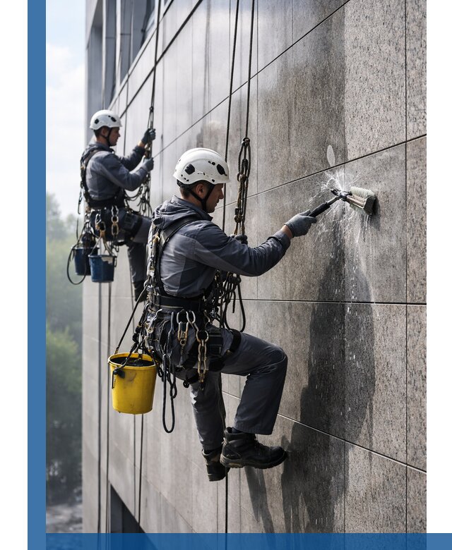 Профессиональная мойка фасада из керамогранита в Твери