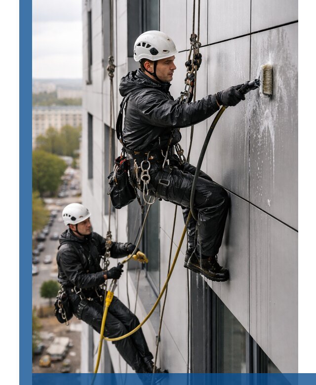 Профессиональная мойка фасада из композита в Твери
