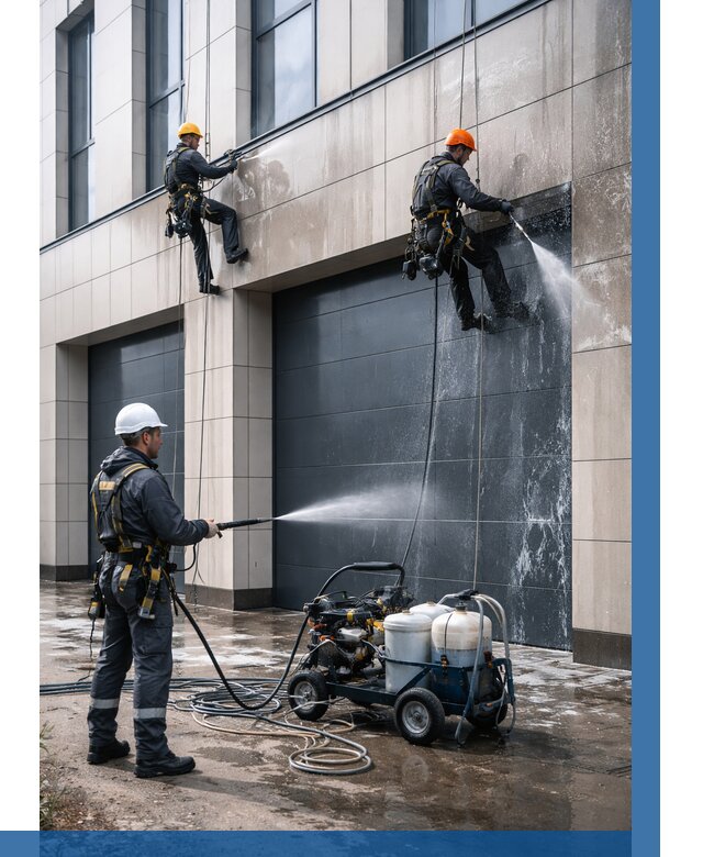 Послестроительная мойка фасада в Твери от 326 р. | ВЫСОТНИК-Твр