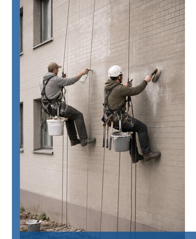 Удаление высолов с фасада зданий в Твери без повреждений и следов