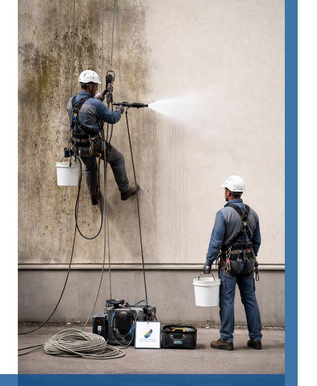 Очистка фасада от плесени в Твери от 326 р. | ВЫСОТНИК-Твр