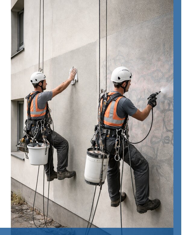 Антиграффити покрытие фасада в Твери от 652 р. | ВЫСОТНИК-Твр