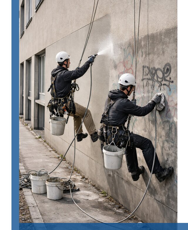 Антиграффити покрытие фасада с защитой от надписей в Твери