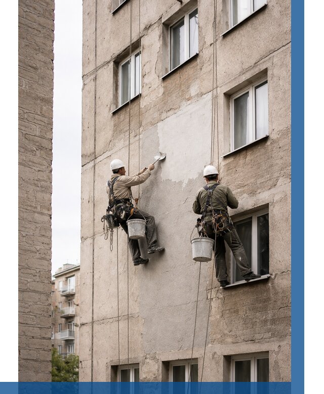 Косметический ремонт фасада в Твери от 1196 р. | ВЫСОТНИК-Твр