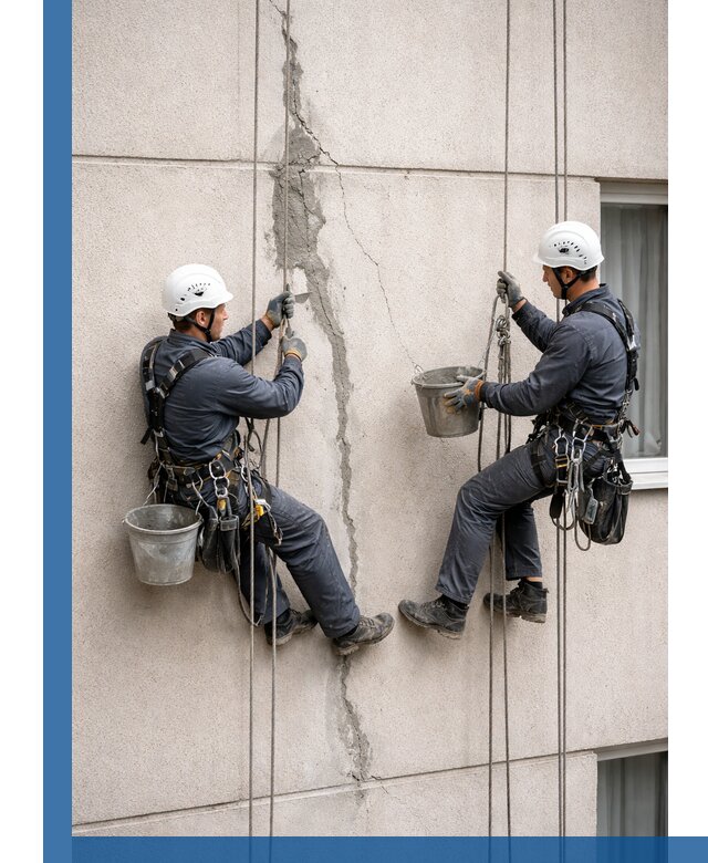 Заделка трещин на фасаде в Твери с гарантийным ремонтом