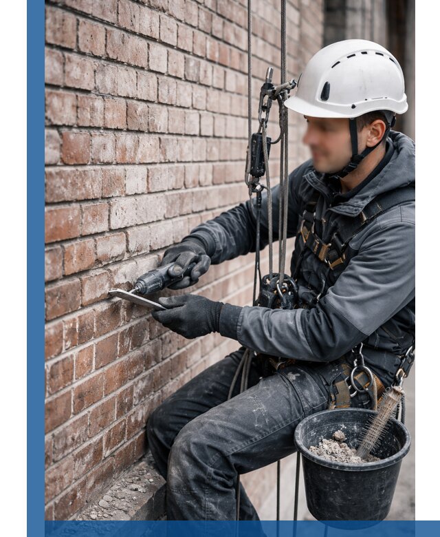 Расшивка кирпичных швов фасадов и стен, ремонт в Твери