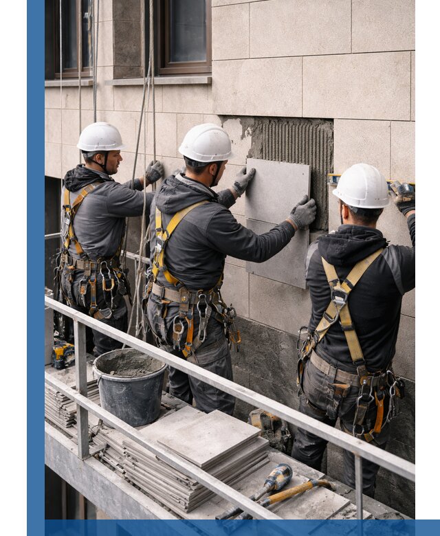 Ремонт облицовки фасада плиткой в Твери с гарантией