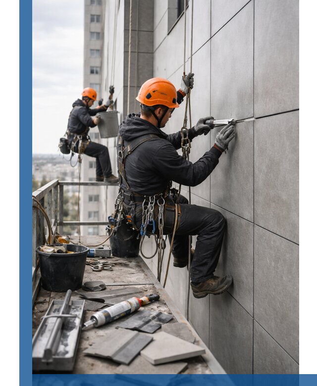 Профессиональный ремонт фасада из керамогранита в Твери