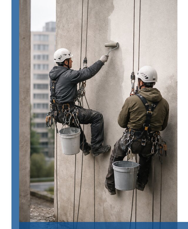 Покраска фасадов высотными альпинистами в Твери с гарантией