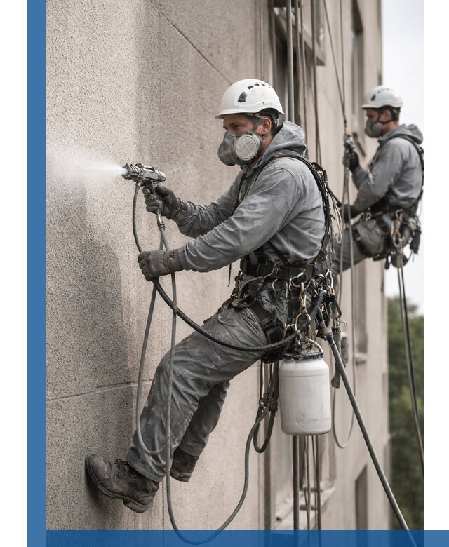 Безвоздушная покраска фасадов зданий в Твери профессионально