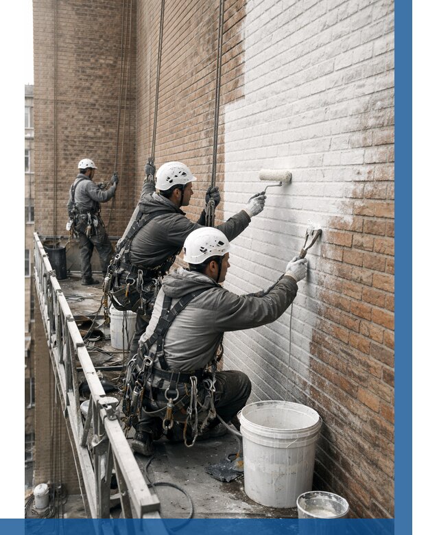 Покраска кирпичного фасада в Твери от 380 р. | ВЫСОТНИК-Твр