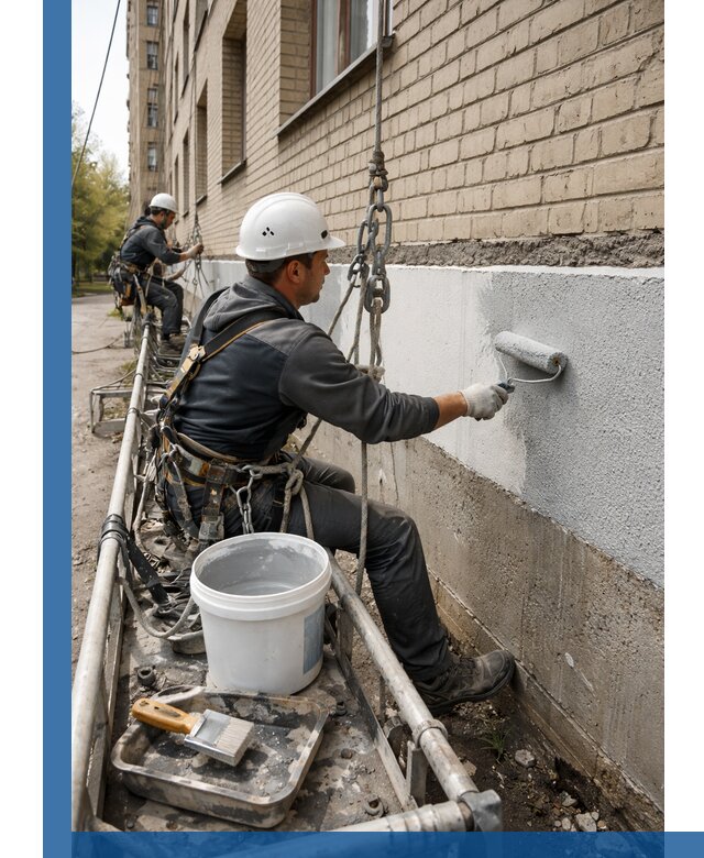 Окраска цоколя здания в Твери профессионально и надежно