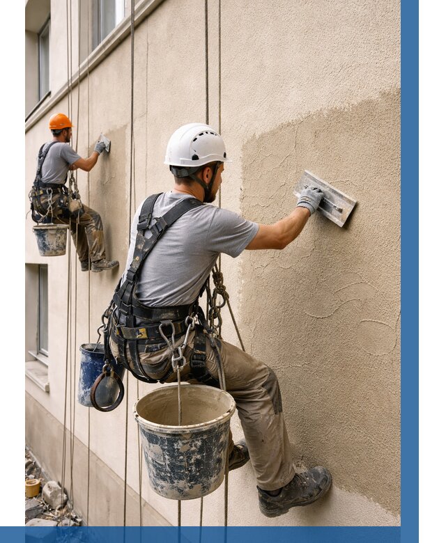 Декоративная штукатурка фасада в Твери от 1304 р. | ВЫСОТНИК-Твр