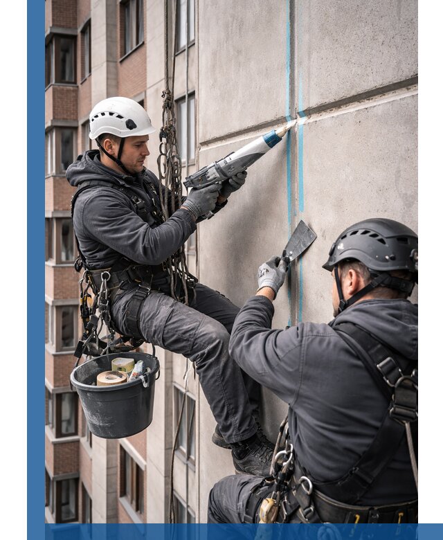 Вторичная герметизация швов фасада и кровли в Твери