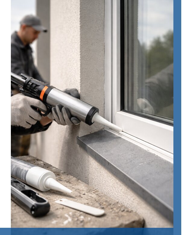 Герметизация монтажных швов окон в Твери от 707 р. | ВЫСОТНИК-Твр