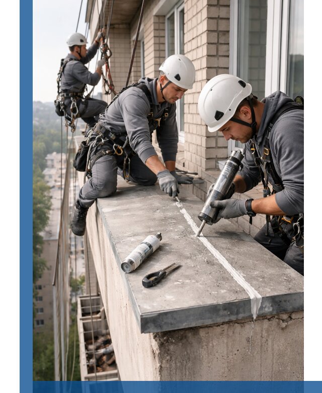 Герметизация балконного козырька в Твери профессионально