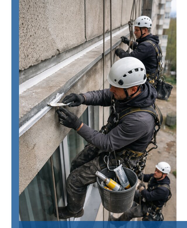 Герметизация примыкания балкона в Твери под ключ с гарантией