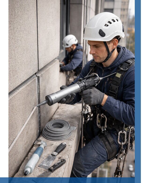 Герметизация деформационных швов фасада в Твери от 761 | ВЫСОТНИК-Твр