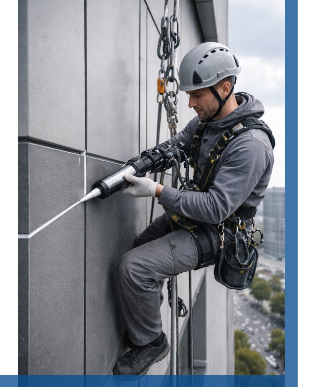 Герметизация стыков фасадных панелей в Твери от 7066 р.| ВЫСОТНИК-Твр