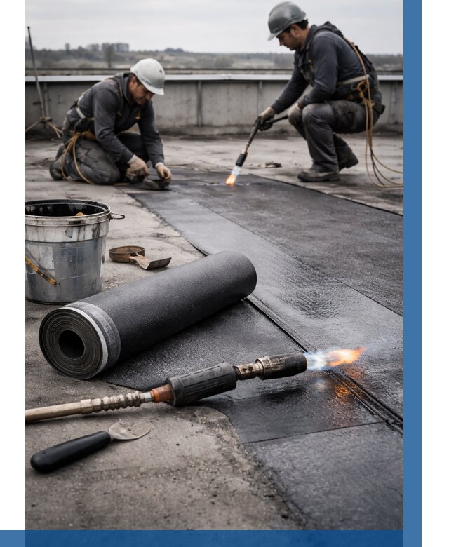 Ремонт рулонной кровли в Твери от 707 р. | ВЫСОТНИК-Твр