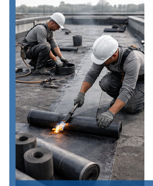 Ремонт рулонной кровли в Твери герметизация и восстановление