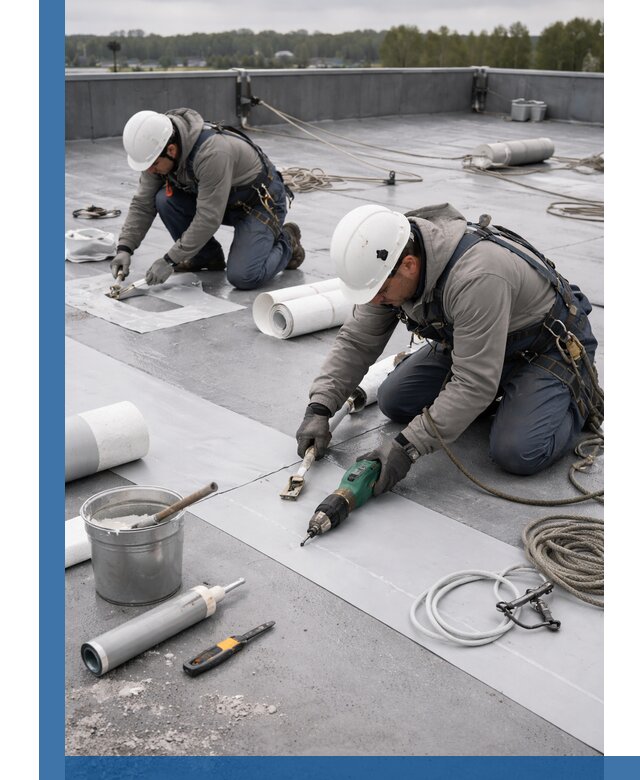 Ремонт мембранной кровли в Твери качественно и с гарантией