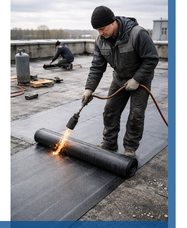 Ремонт наплавляемой кровли в Твери от 761 р. | ВЫСОТНИК-Твр