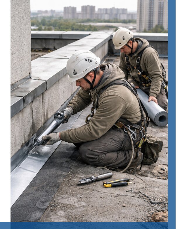 Ремонт кровельных примыканий в Твери от 1304 р. | ВЫСОТНИК-Твр