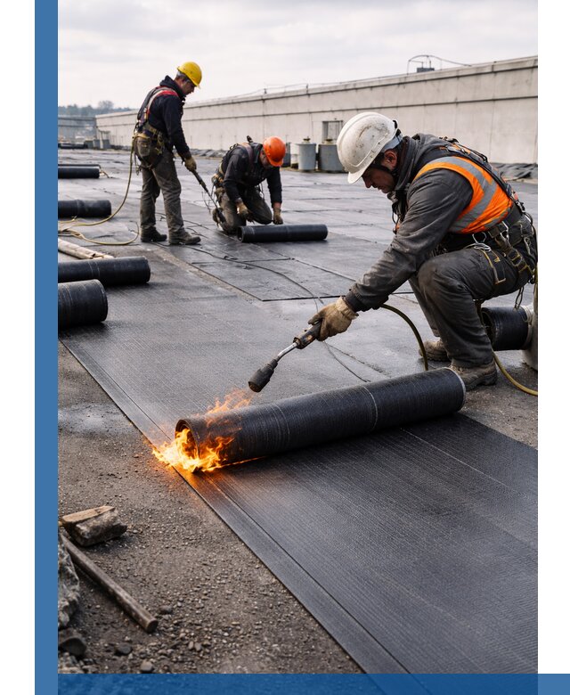 Монтаж наплавляемой кровли в Твери профессионально