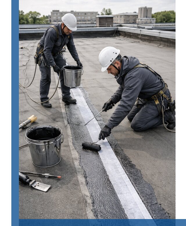 Гидроизоляция кровли мастикой в Твери надежная защита