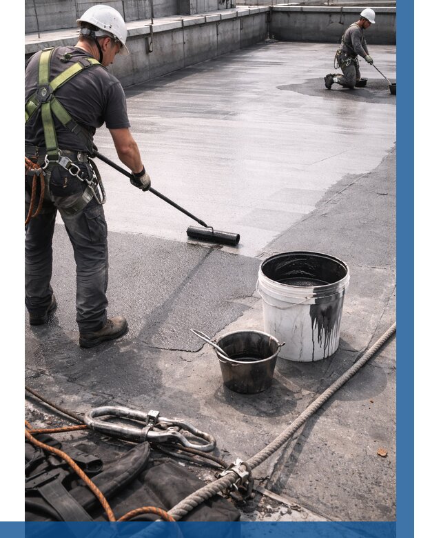 Гидроизоляция кровли жидкой резиной в Твери от 544 р. | ВЫСОТНИК-Твр