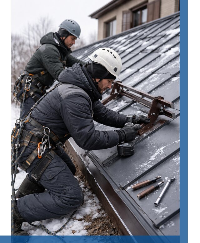 Монтаж снегозадержателей в Твери от 489 р. | ВЫСОТНИК-Твр