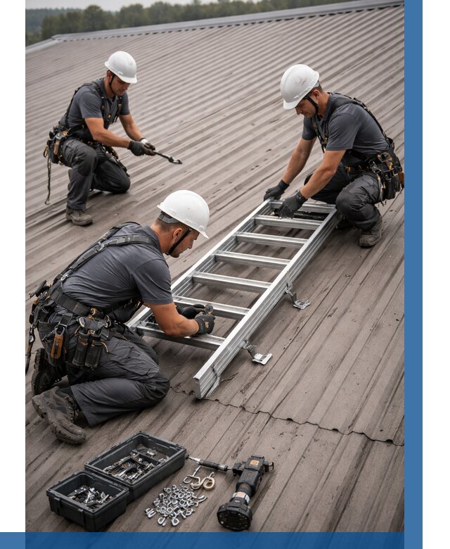 Монтаж кровельной лестницы в Твери от 4892 р. | ВЫСОТНИК-Твр