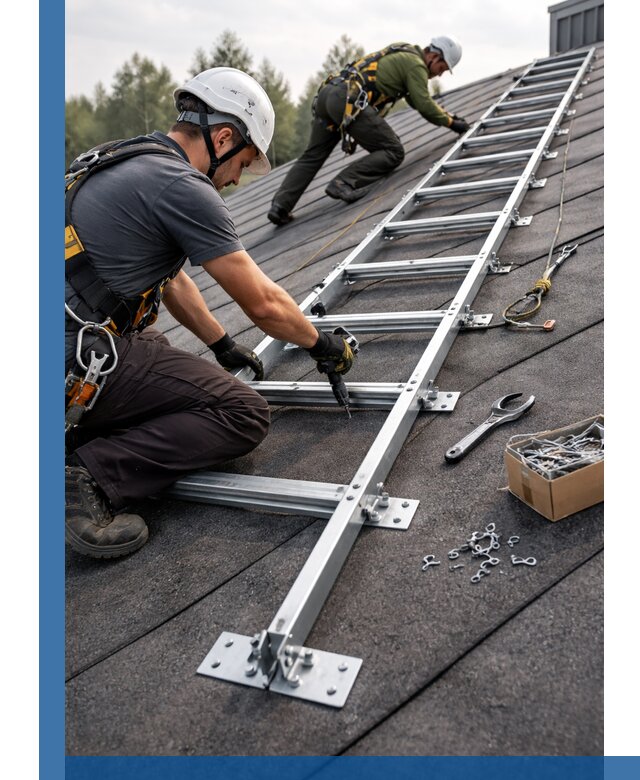 Профессиональный монтаж кровельной лестницы в Твери под ключ