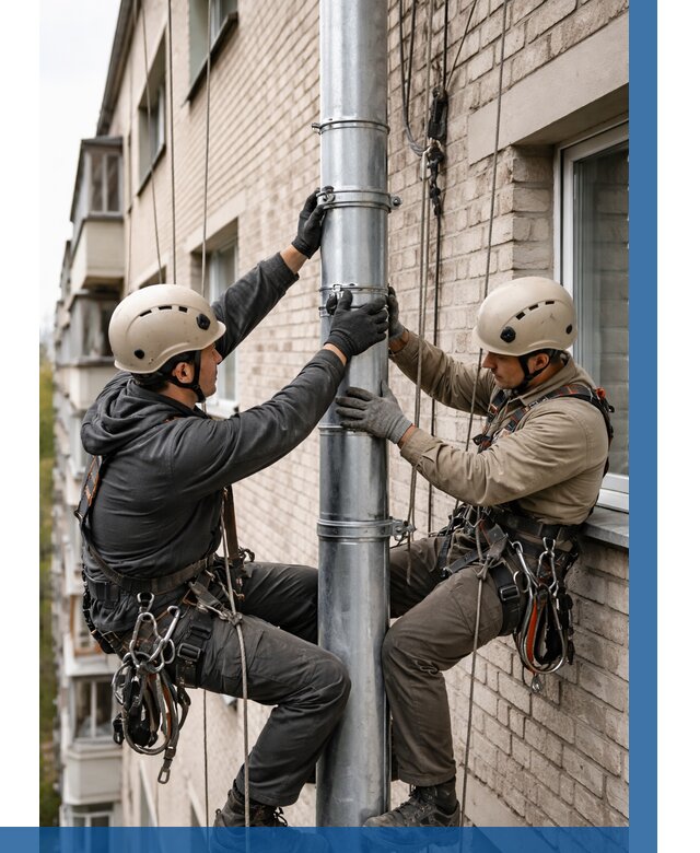 Замена водосточных труб в Твери от 7066 р. | ВЫСОТНИК-Твр