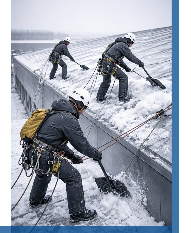 Очистка навесов от снега в Твери от 4892 р. | ВЫСОТНИК-Твр