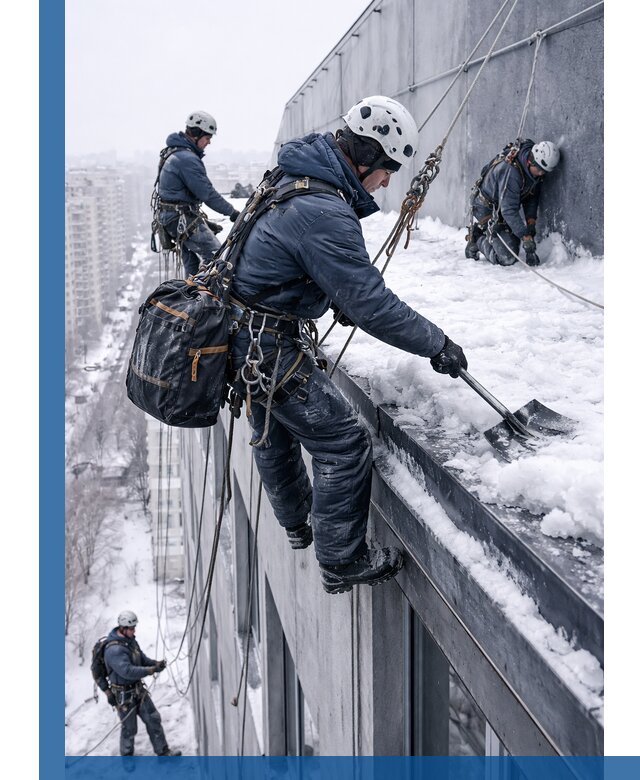 Абонентское обслуживание кровли зимой в Твери регулярный уход