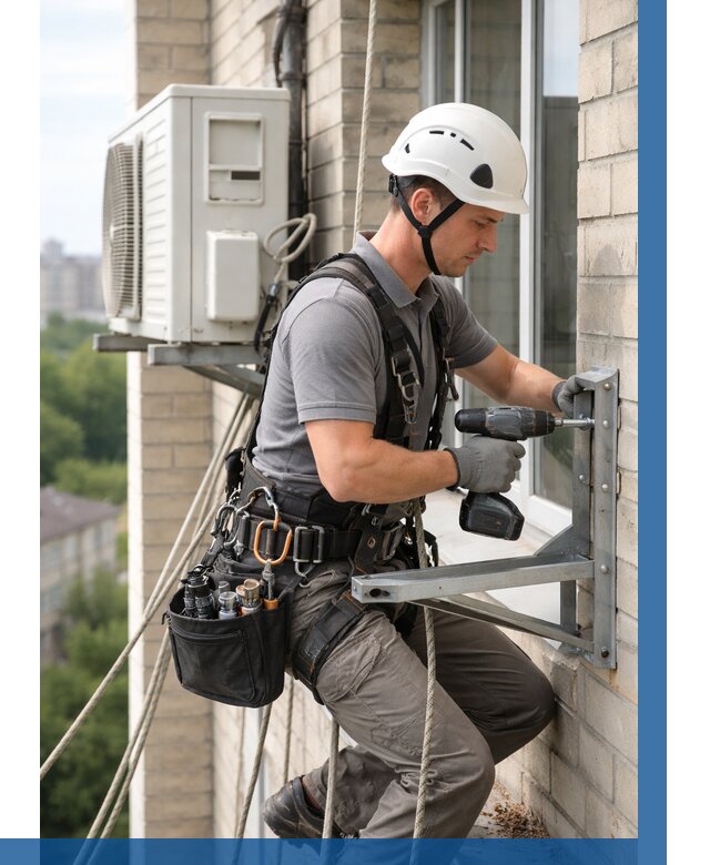 Установка кронштейнов кондиционера в Твери от 3805 р. | ВЫСОТНИК-Твр