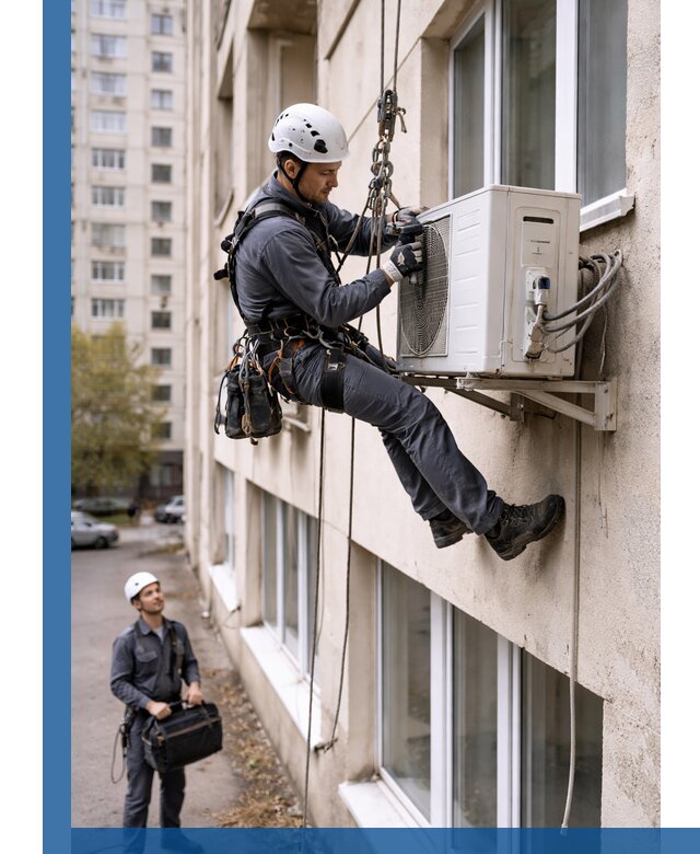 Демонтаж внешнего блока кондиционера в Твери профессионально