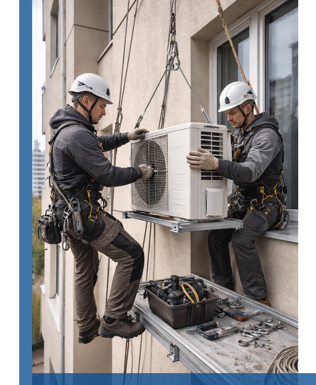 Перенос внешнего блока кондиционера в Твери с монтажом и крепежом