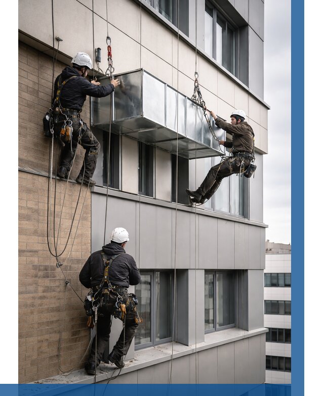 Монтаж воздуховодов на фасаде в Твери от 1631 р. | ВЫСОТНИК-Твр