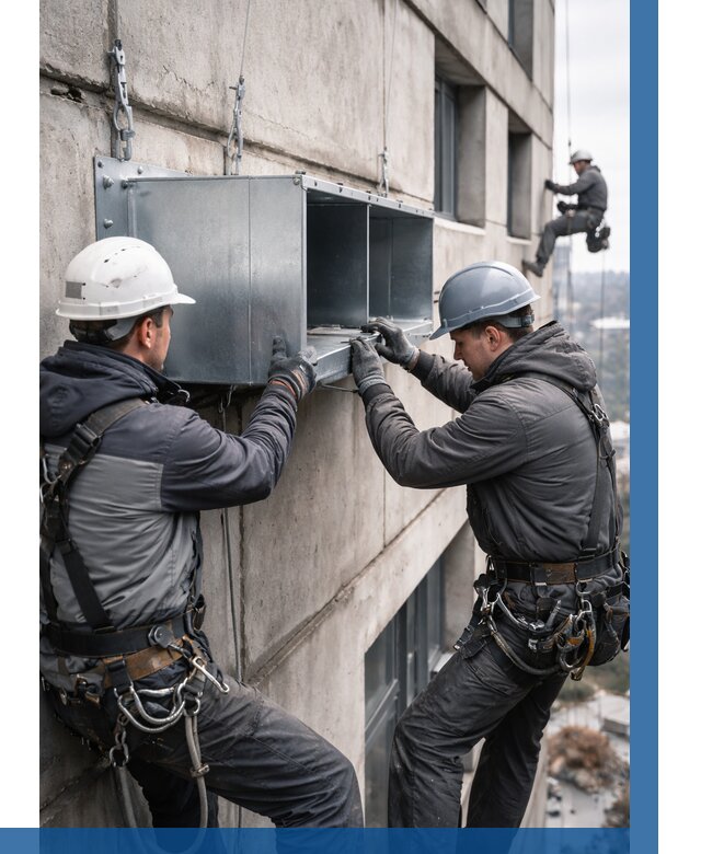 Монтаж вентиляционных коробов в Твери от 3261 р. | ВЫСОТНИК-Твр