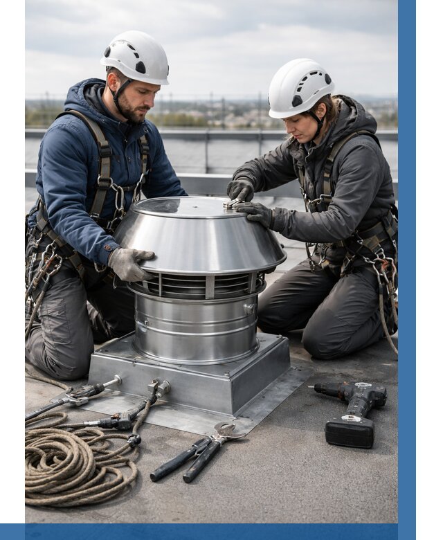 Установка дефлекторов на кровле в Твери от 4892 р. | ВЫСОТНИК-Твр