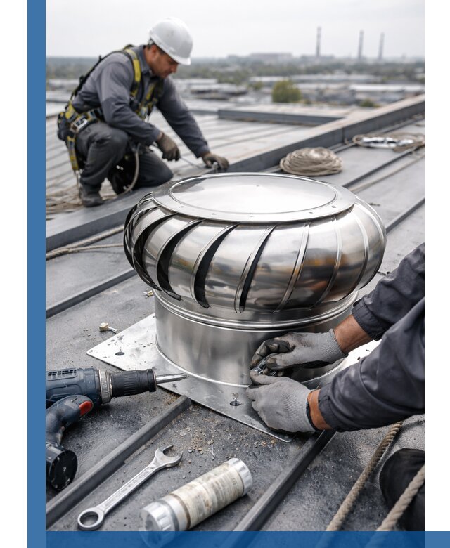 Установка дефлекторов на кровле в Твери профессионально