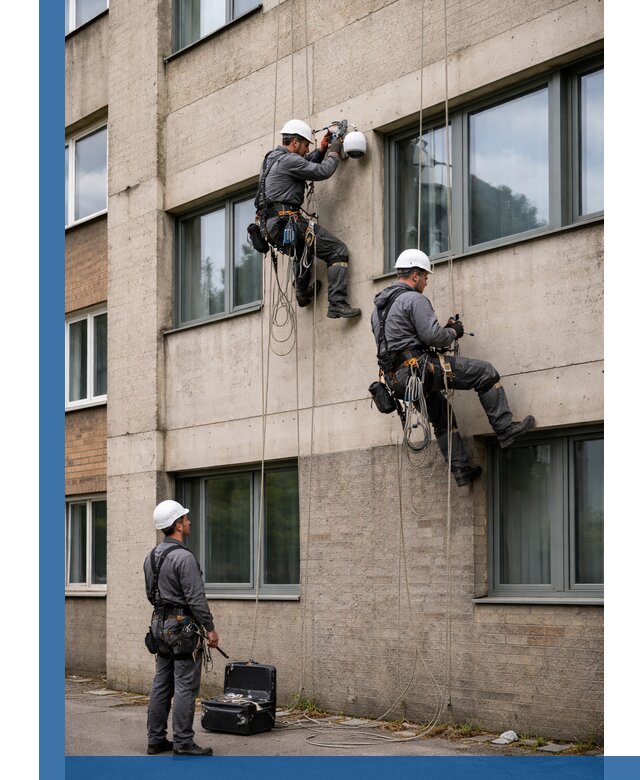 Монтаж фасадных камер видеонаблюдения в Твери под ключ