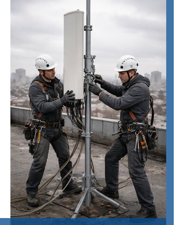 Монтаж антенн связи на крыше в Твери от 9240 р. | ВЫСОТНИК-Твр