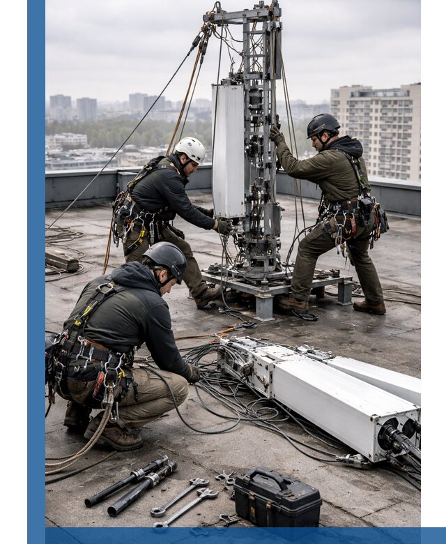 Демонтаж антенн на крыше зданий в Твери с гарантией